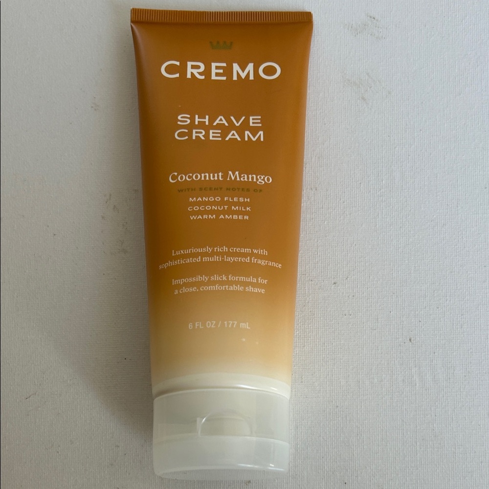 Cremo Coconut Mango Shave Cream - Warm Amber